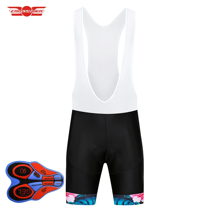 9D bib short Crossrider Мужская Pro Vélo набор Mtb форма Одежда для велопрогулок, дышащая велокостюм из флиса с коротким Майо трико кюлот - Цвет: 9D bib short