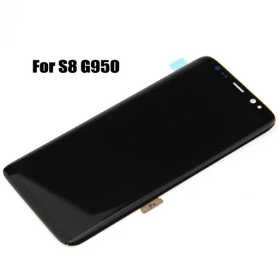 S8 no frame Для samsung Galaxy S8 S8 plus G955f G950F G950U G950FD супер Amoled ЖК-дисплей сенсорный экран дигитайзер - Цвет: S8 no frame