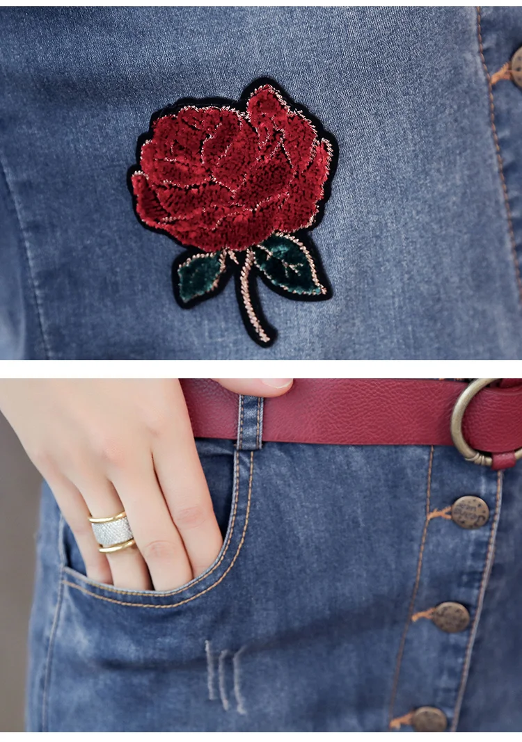 Женское джинсовое платье весна-осень 2018 офисное облегающее большого размера с