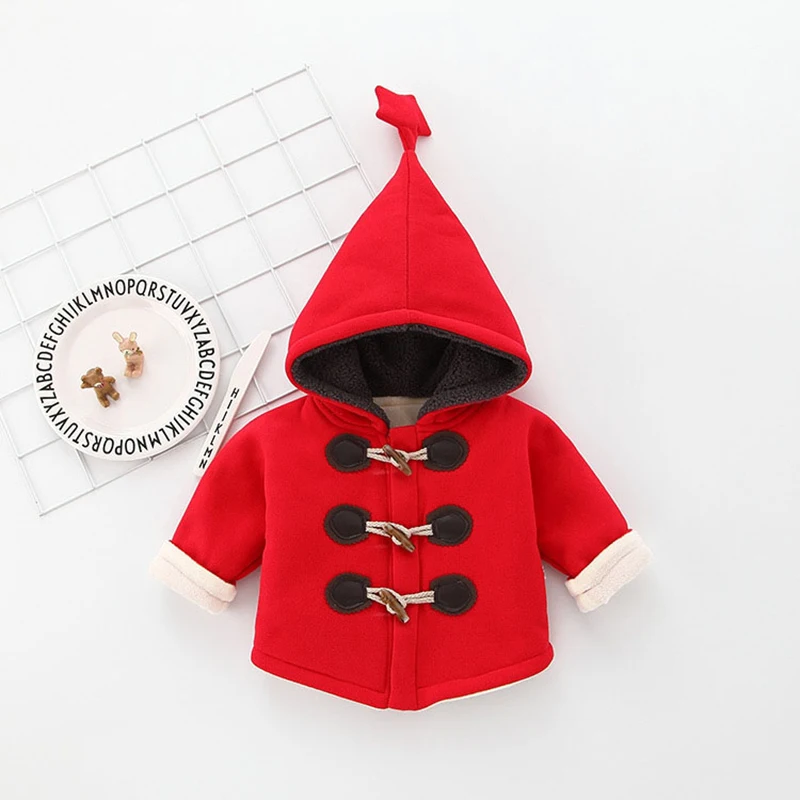 2018 осенне зимняя верхняя одежда для малышей утепленная куртка с роговыми