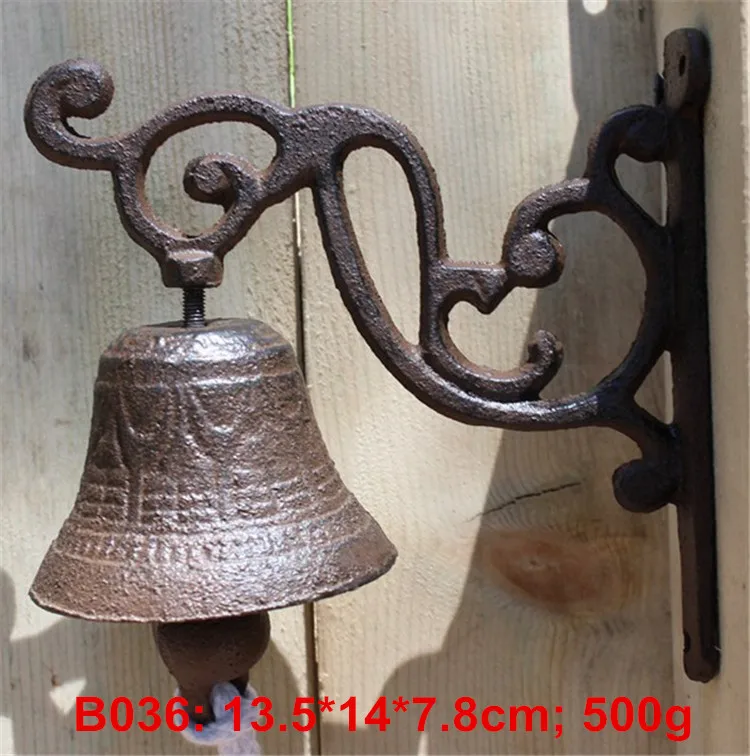 B036 UNILOCKS, Европейский чугунный дверной кронштейн, крепится, колокольчик, внутренний, открытый, настенный, колокольчик - Цвет: B036