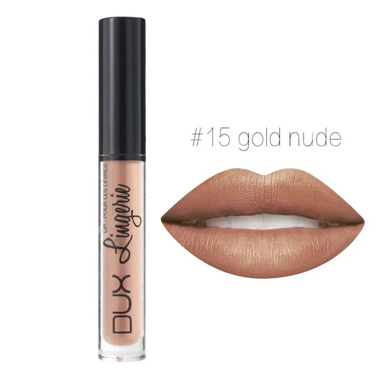 Gold Nude Модный бренд, макияж с эффектом "металлик", водостойкая матовая губная помада, стойкий блеск для губ, тинт для губ, набор, косметика для красоты, матовая губная помада - Цвет: Gold Nude
