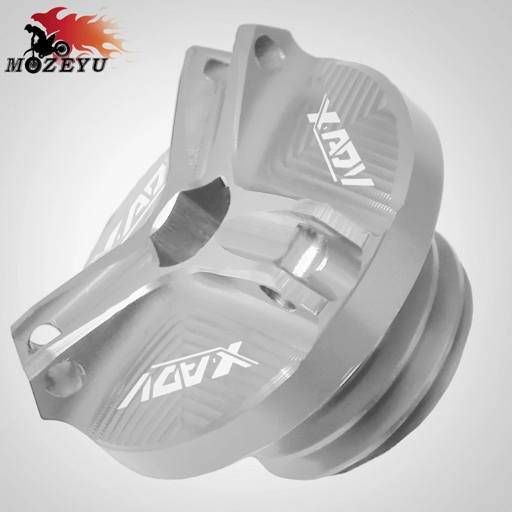 Sliver Для Honda XADV750 XADV X-ADV 750-2018M20*2,5 алюминий аксессуары для мотоциклов двигатель мото масло чашки топливный наполнитель бака Крышка - Цвет: Sliver