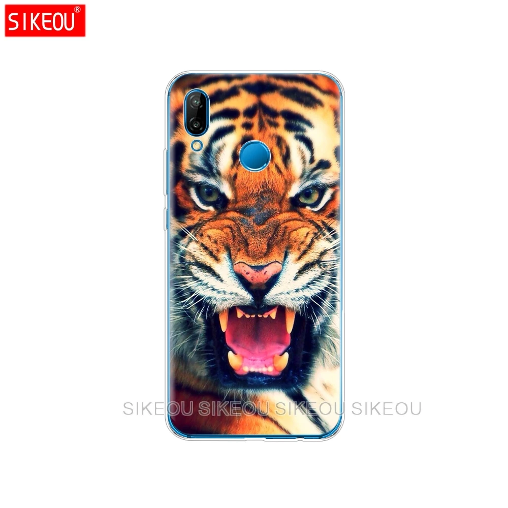 Силиконовый чехол для телефона Huawei P20 P7 P8 P9 P10 Lite Plus Pro 2017 P Smart animal tiger|Бамперы| |