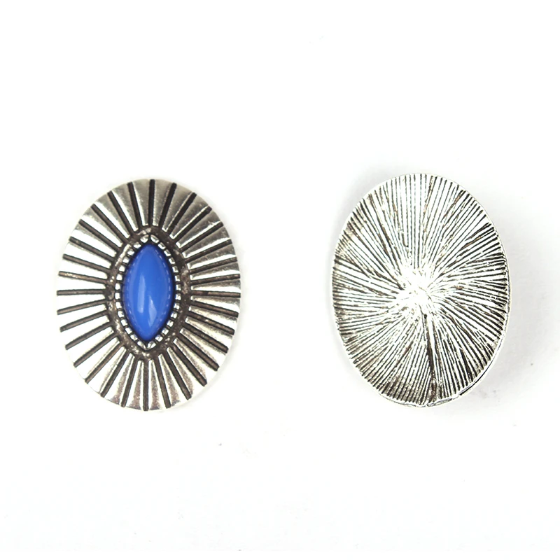 3pcs/lot 33*26MM Retro Zinc Alloy Oval Clothes Decorative Without loop Buttons Charms For DIY Earrins Jewelry Accessories | Украшения и