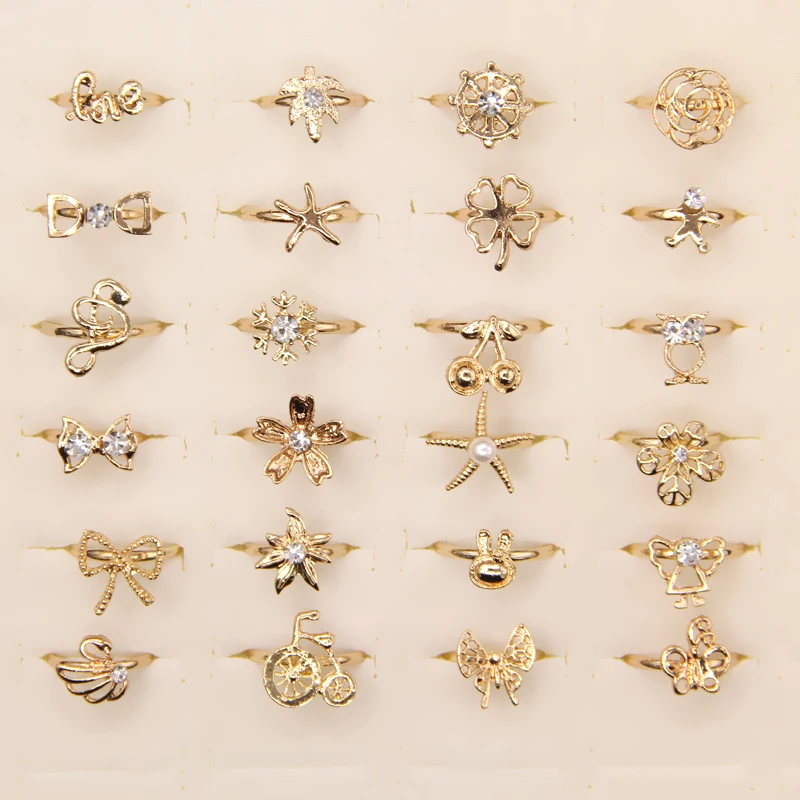 30 шт. детское кольцо с кристаллами разные цвета | Украшения и аксессуары