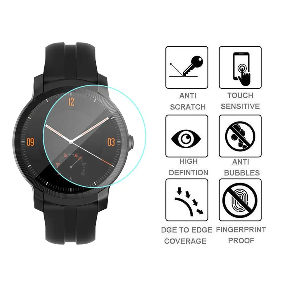 Защитное стекло для часов Ticwatch E2 из закаленного стекла tic watch e2 защитная пленка