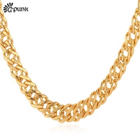 men link chain necklace men jewelry wholesale gold rose gold color 6 mm 3 sizes wholesale n212
