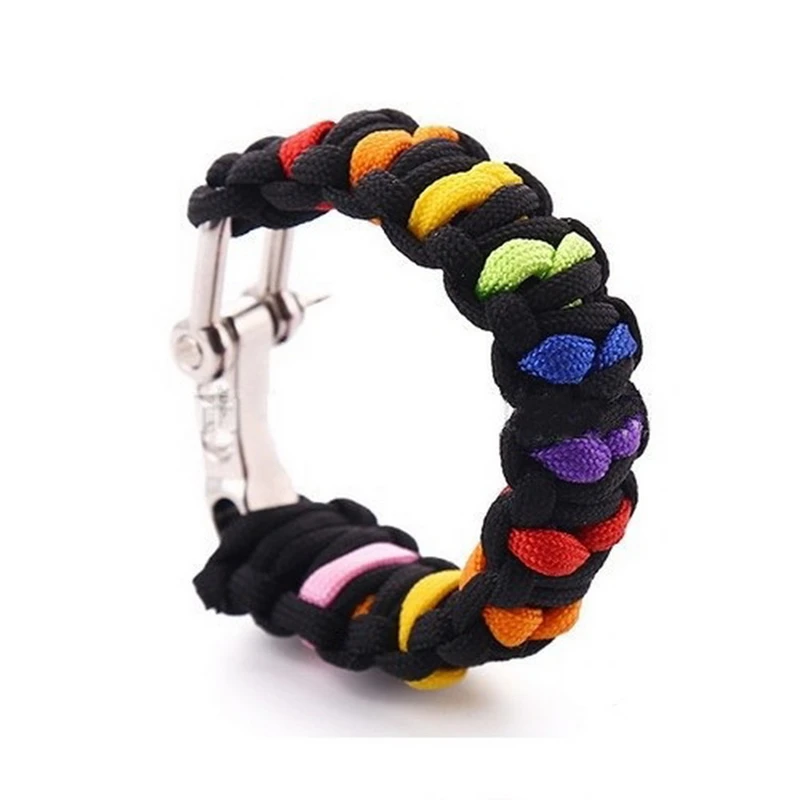 

Adjustable Umbrella Paracord Bracelet Steel Buckle EDC Outdoor Emergency Tactical Survival Bracelet Multi Tools Bundle Rope