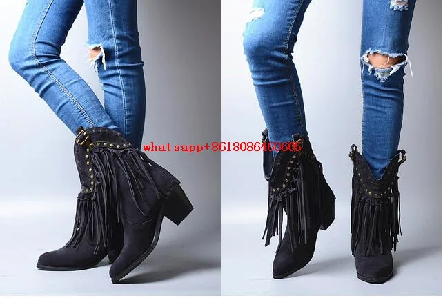 Женская обувь знаменитости Choudory ботинки из овечьей кожи серые замшевые