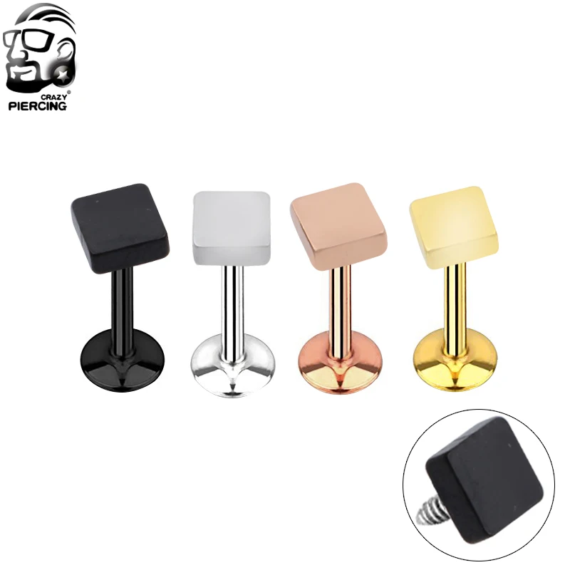 Новый продукт пирсинг губ тело Лабрет хрящевая спираль Tragus квадратная штанга Бар