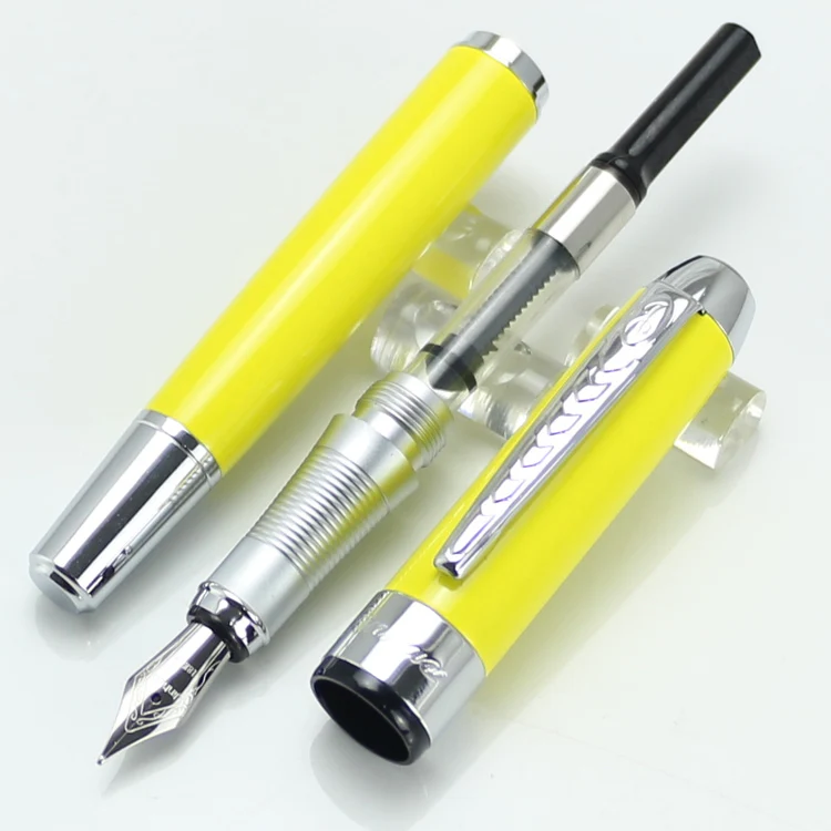 JINHAO 250 Business 17 colors Choose Medium Nib Iridium Point All-Steel Fountain Pen New Office School Writing Supplies | Канцтовары для