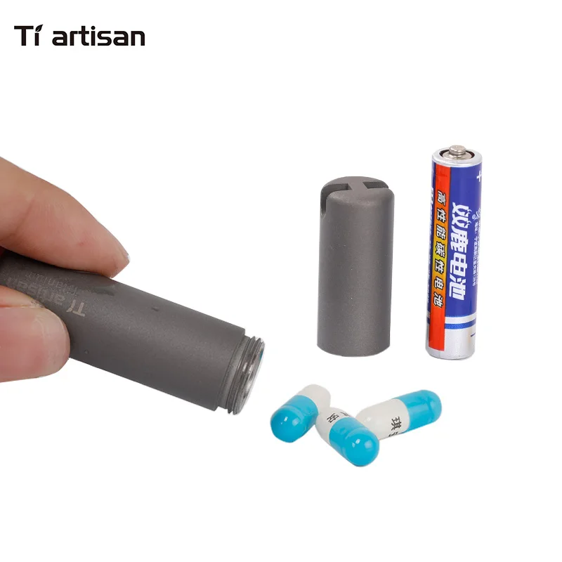 Контейнер для таблеток Tiartisan из чистого титана герметичный портативный