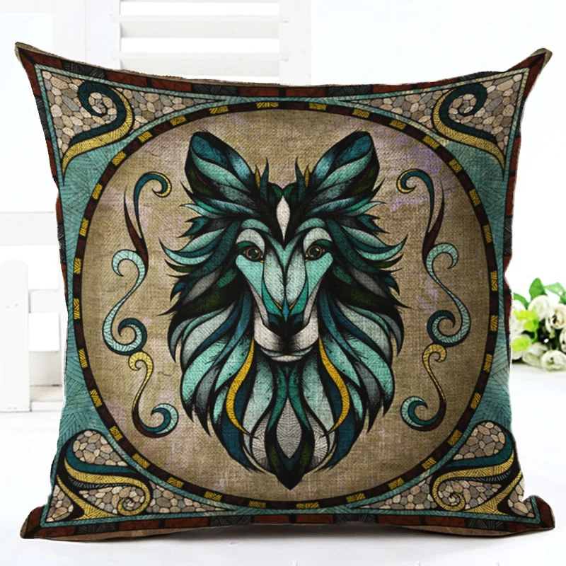 Дикие животные хлопок лен наволочка на подушку Акварель кресло и талия