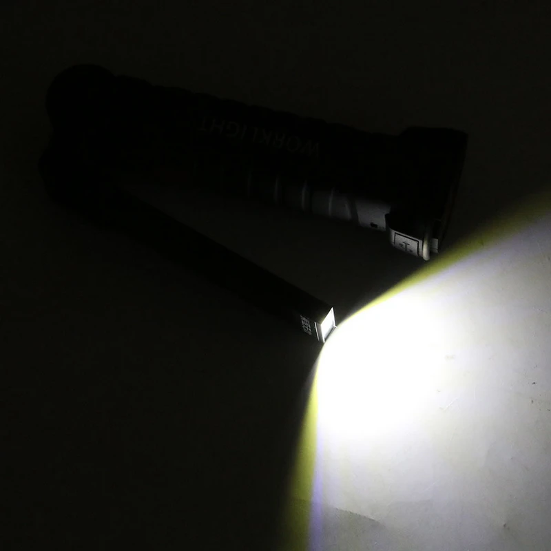 Портативный Рабочий USB Фонарик складной USB зарядка аварийный светодиодный фонарик с магнитом автоматический осмотр ручной фонарик 18650 PD020