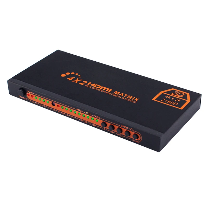 3D 4x2 HDMI матрица 4K x 2K переключатель сплиттер конвертер HD 2160P видео коммутатор 4 в 2 OUT