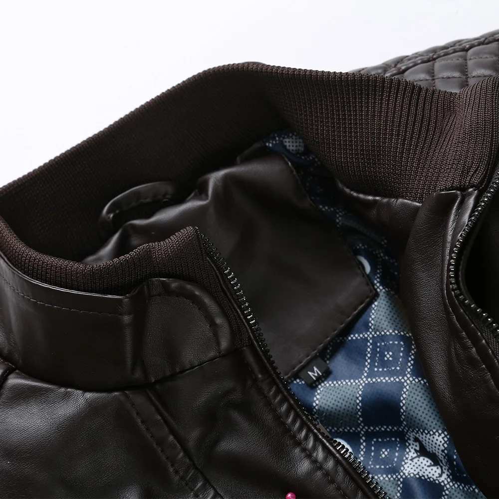 

New Arrivals Winter Autumn Leather Jacket Men Motorcycle Leather Jackets Overcoat Jaqueta High Quality
