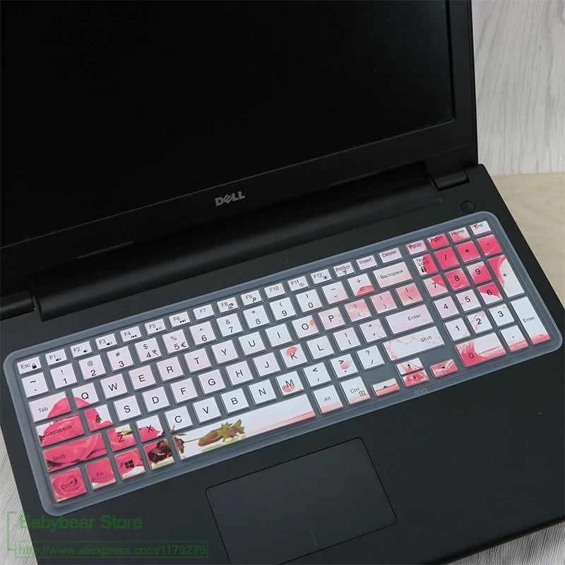 Силиконовый чехол для клавиатуры ноутбука Dell Insprion Ins15 5567 5000 17Cr Vostro 15 3549R 3558 3559 3541 6/17