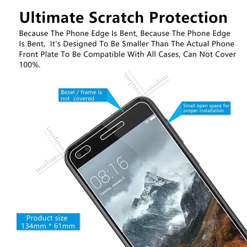 Закаленное стекло для Huawei Y5 II Y6 Compact 2016 III Pro Y7 Y3 2017 2018 Защита экрана Honor 4C 5A