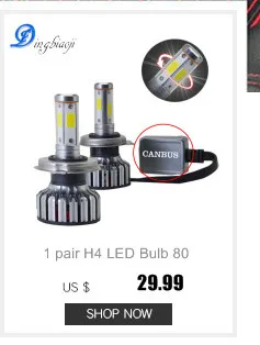 2X12 V 80W автомобильные лампочки белого и желтого цвета H1 для светодиодные противотуманные светильник лампочка 1200LM высокого ближнего света головной светильник