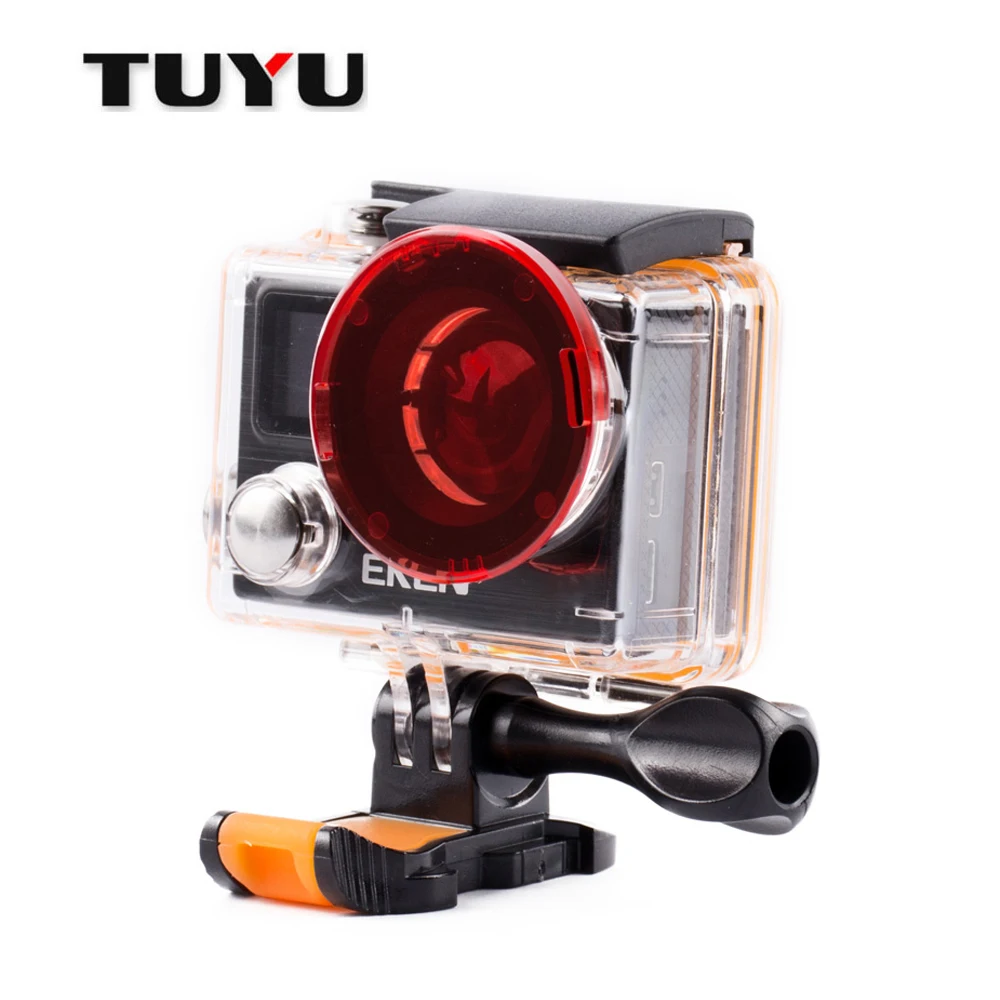TUYU Красный Дайвинг-фильтр для камеры h9 h9r h8r v8s h3r w9s w9, водонепроницаемый чехол, красный фильтр, крышка объектива для камеры H9, аксессуары для камеры