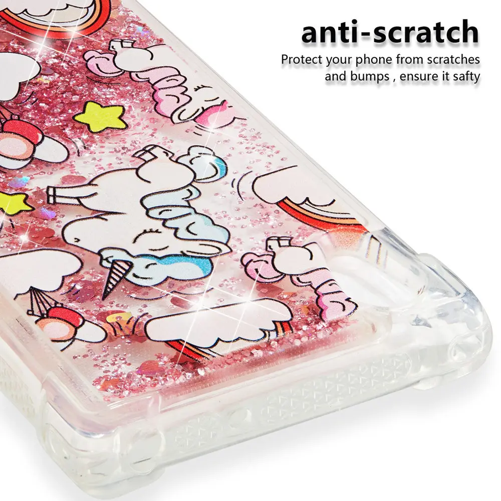 Unicorn Owl Case for Sony Xperia XA1 G3116 G3112 Dynamic Liquid Debris Quicksand Soft Back XA 1 G3121 Cover |