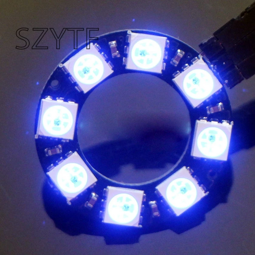 8bit WS2812 5050 RGB светодиодный смарт-полноцветный RGB лампа кольцо макетная плата-Кольцевая вспышка для макросъемки