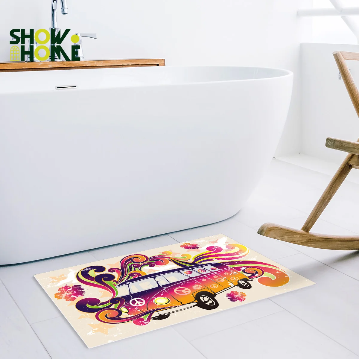 Showhome цветная занавеска для душа набор ванной с ковриками 2 предмета комнаты