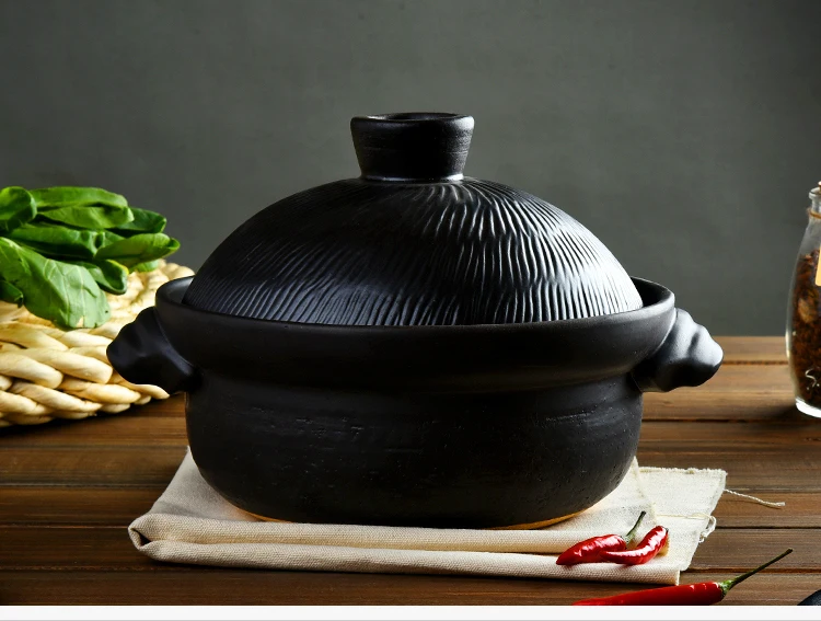 Кастрюля для приготовления пищи с двойной крышкой японская керамика