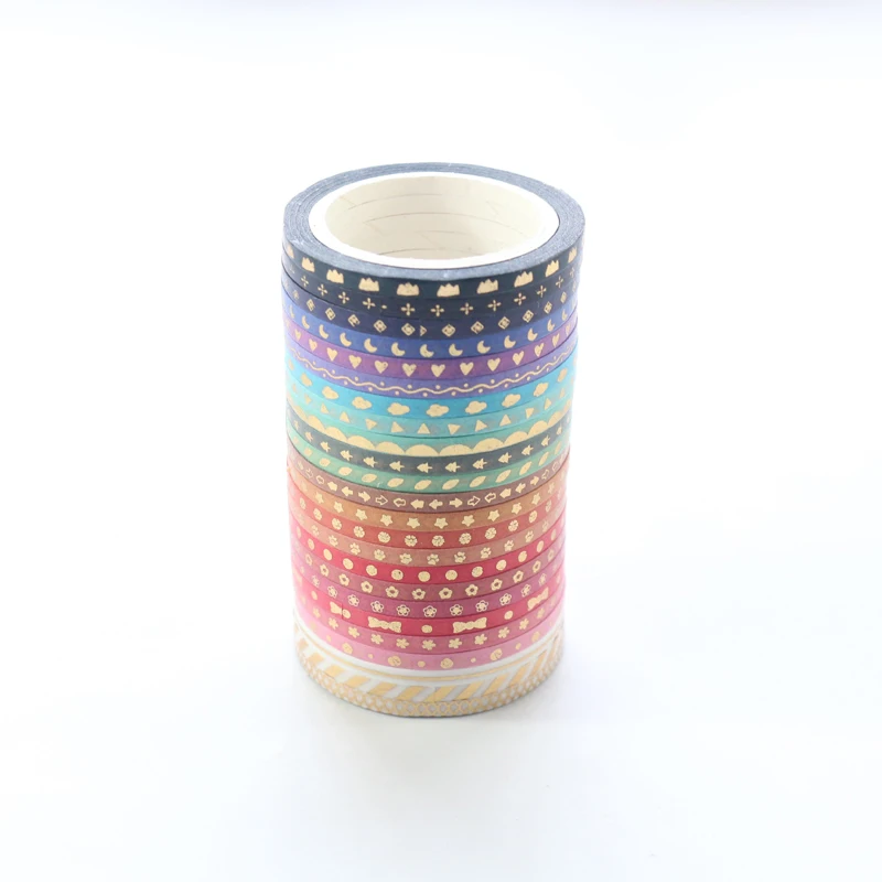 Domikee милый японский мини дневник из золотой фольги декоративный набор