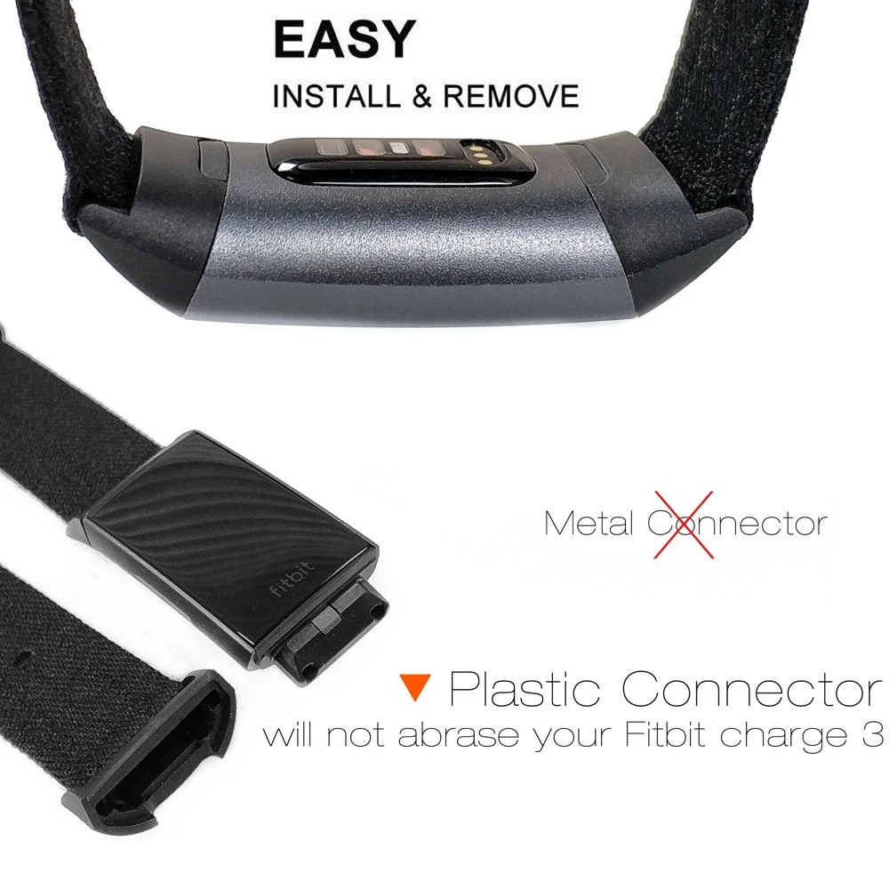 Тканый холщовый спортивный ремешок YOOSIDE браслет для Fitbit Charge 3 /Charge SE сменные