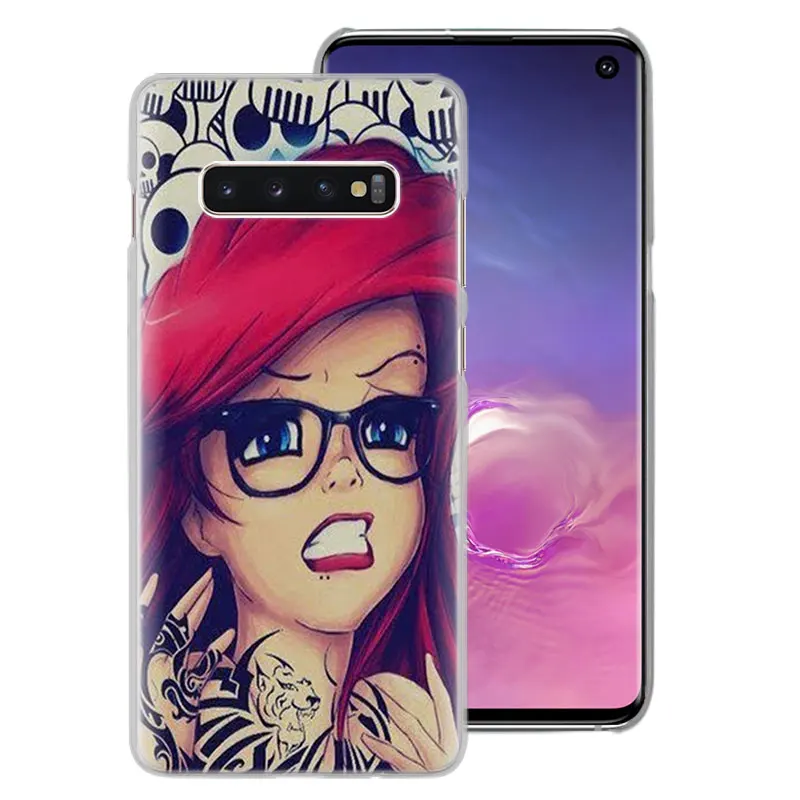 Чехол для телефона с изображением принцессы русалки Алисы для samsung Galaxy S10e S10 S8 S9 Plus M10 M20 M30 A50 S6 S7 Edge, Жесткий Чехол