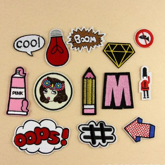 

Новое поступление 10 шт. модные стильные вышитые термоклейкие Мультяшные нашивки DK аппликация для одежды аксессуары CPAM Доставка