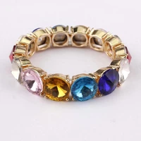 zwpon 2020 new elastic prismatic crystals dot bracelets bangles for women trendy gold adjustable inspirational bracelets jewelry