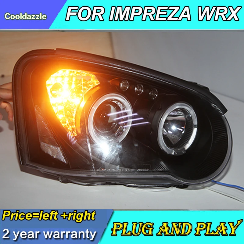 Для Subaru Impreza WRX передние фары 2002 2003 2004 2005 2006 год светодиодный головной свет с дневными ходовыми огнями