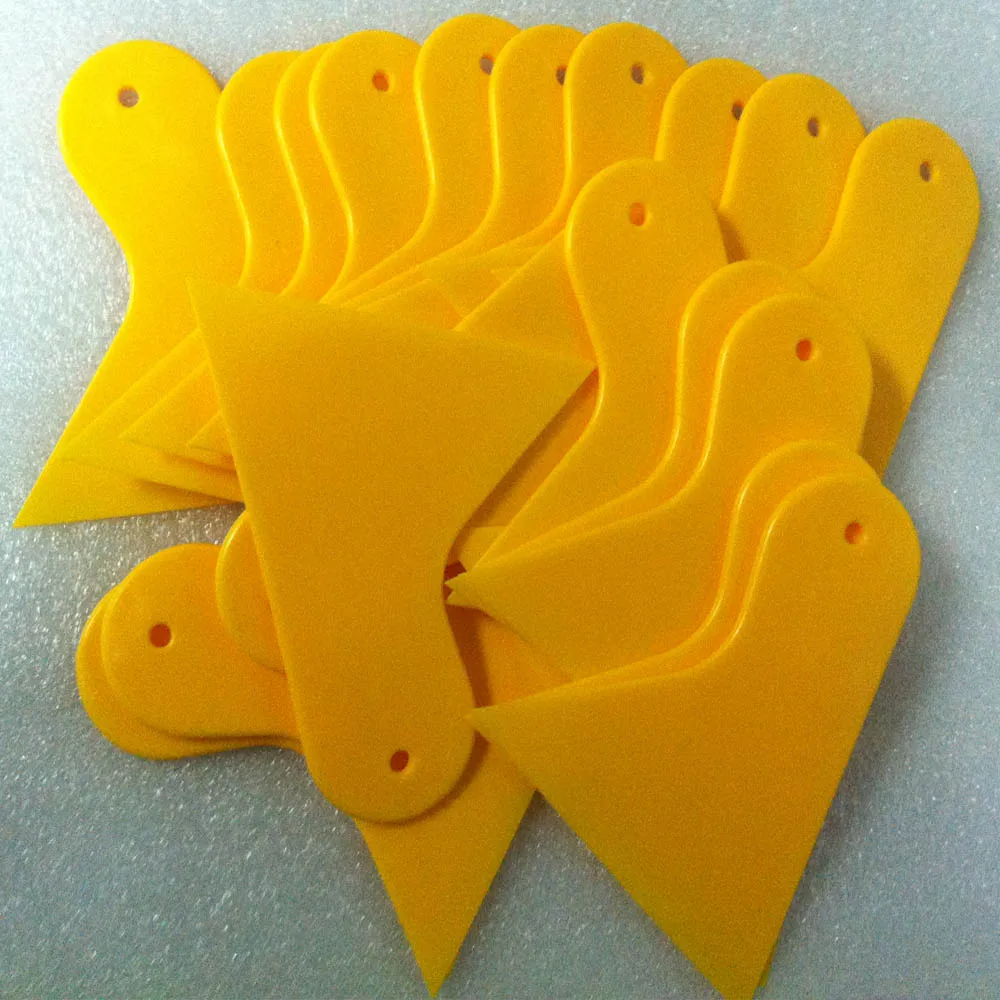 

10pcs/lot Yellow squeegees with felt for car wrap squeegees Vinyl car decal squeegees for car wrapping with free shipping