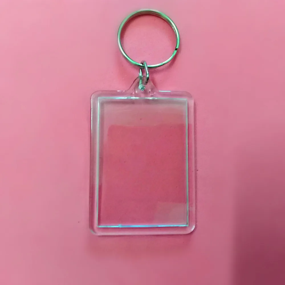 Бесплатная доставка большой прямоугольный прозрачный брелок для ключей 35 шт./лот