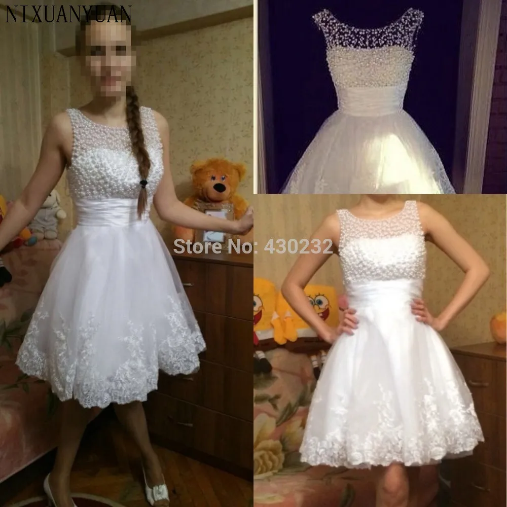 Новинка белое короткое свадебное платье es The Brides сексуальное кружевное свадебное платье размера плюс цвета слоновой кости vestido de noiva настоящий образец