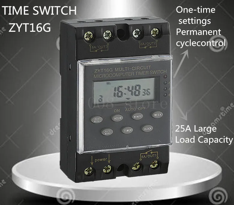 Бесплатная доставка микрокомпьютер ZYT16G 3A 220VAC 25A цифровой колокольчик
