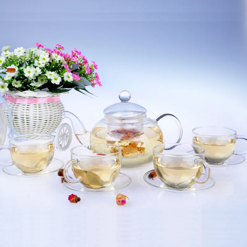 600 мл стекло чайник/стеклянный чайник 4 шт. 100 чашки + 1 Теплее 5 свечи чайный