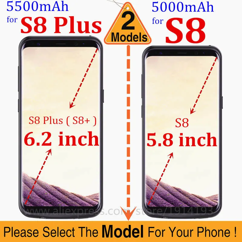 Чехол для samsung S8 Plus зарядное устройство Galaxy чехол батареи перезаряжаемый тонкий