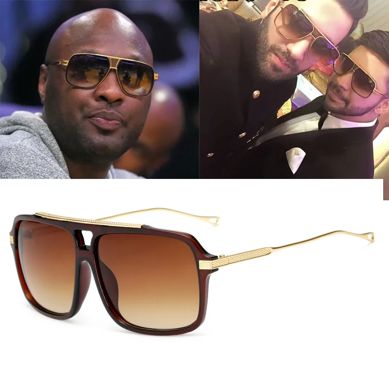 Очки солнцезащитные мужские и женские в стиле ретро брендовые большие