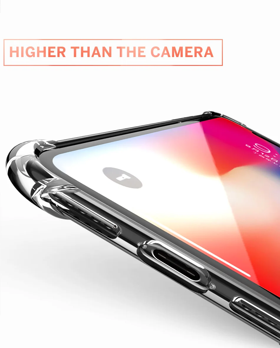 360 градусов подушка безопасности DropProof Мягкий Силиконовый ТПУ чехол для iPhone XS Max XR X прозрачный силиконовый штамп чехол для iPhone XS MAX XR