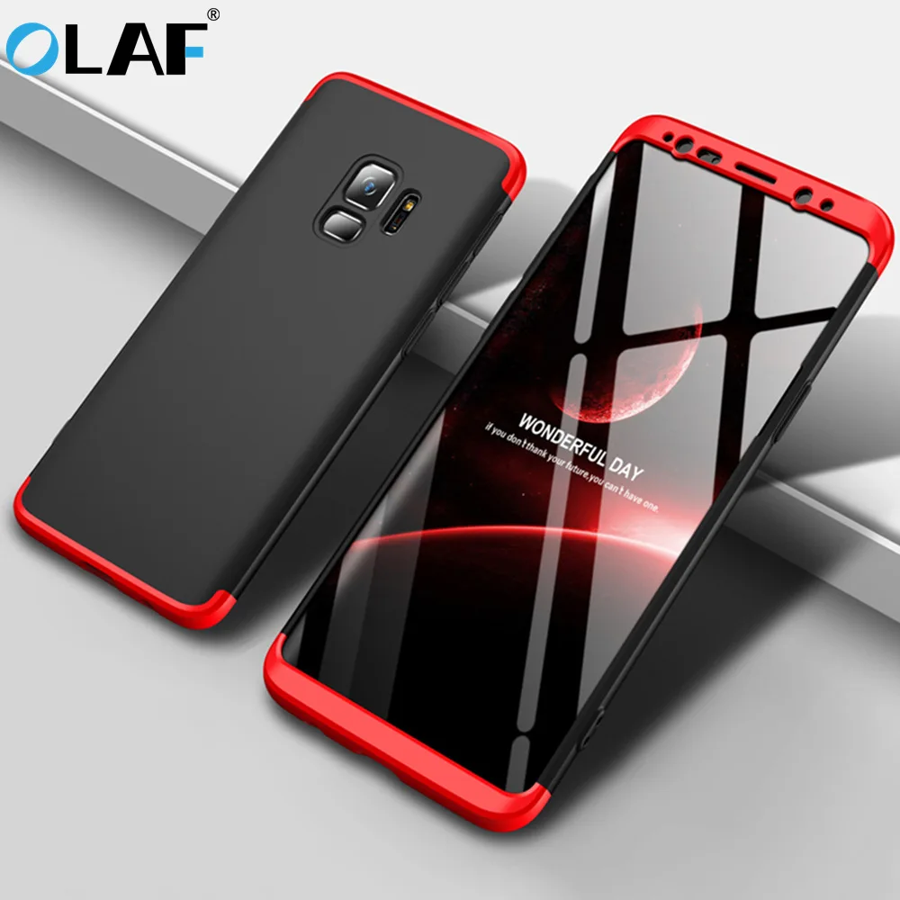 OLAF для Samsung S8 S9 Plus S7 Edge чехол 360 полноразмерный жесткий Гибридный Пластиковый