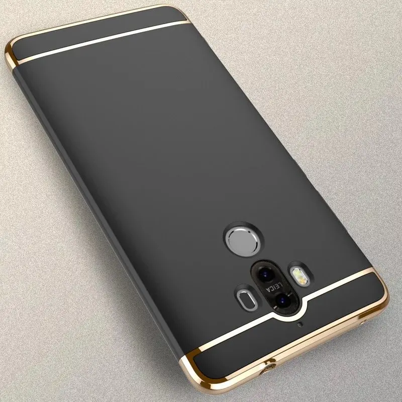 Fashion Hybrid Full Protect Electroplate 3 in 1 Hard PC Back Cover Case for Huawei P9 Plus Lite Mate 9 10 pro Phone Bag |