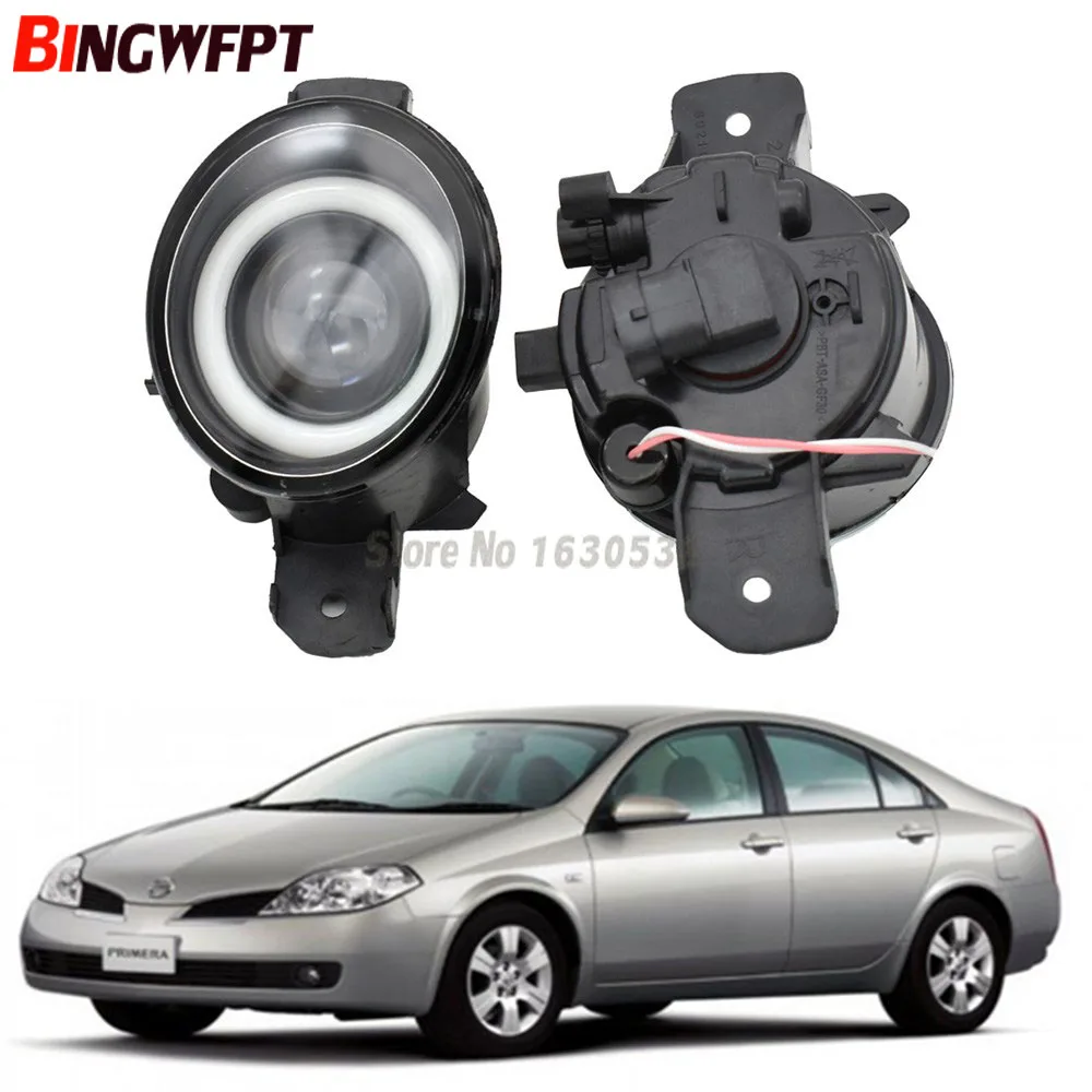 2 шт. автомобильный Стайлинг Angel eye + светодиодный противотуманный фонарь для NISSAN