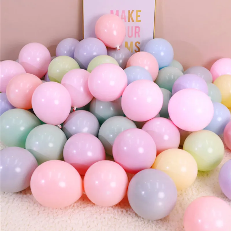 

10pcs 12inch 5inch Macaron Confetti Balloons Wedding Decorations Kids Birthday Party Supplies Air Ballon Toy Clear Latex Ballons