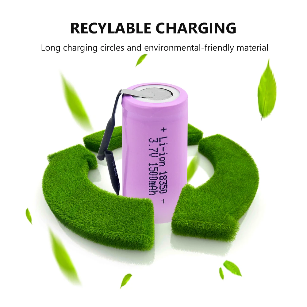 3 7 V 1500mAh перезаряжаемая 18350 литий ионная батарея Высокая дренажная 10А литиевая