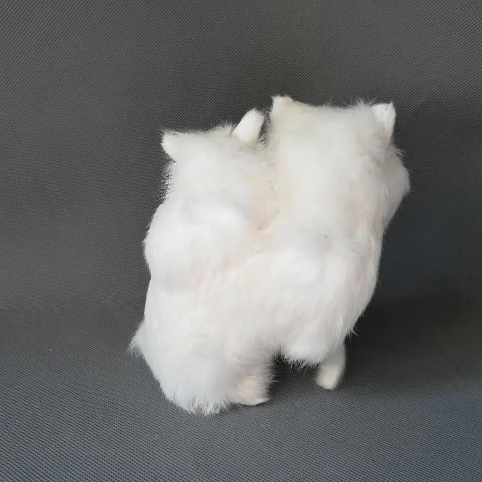 real life toy large 18x16cm white fox model polyethylene&ampfurs taking baby handicraft home decoration gift b0188 | Игрушки и хобби