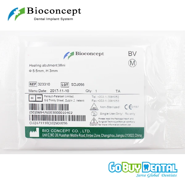 Osstem TSIII&ampHiossen ETIII Compatible Bioconcept Hex Mini healing abutment D5.5mm height 3mm(323310) | Красота и здоровье